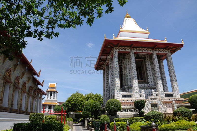 郑王庙,寺庙殿堂,水平画幅,无人,当地著名景点,班戈寇科省,云景,僧院,泰国,佛塔