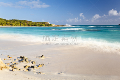 长时间曝光,海滩,加勒比海地区,河岸,风景,安提瓜,色彩饱和,运动模糊,户外