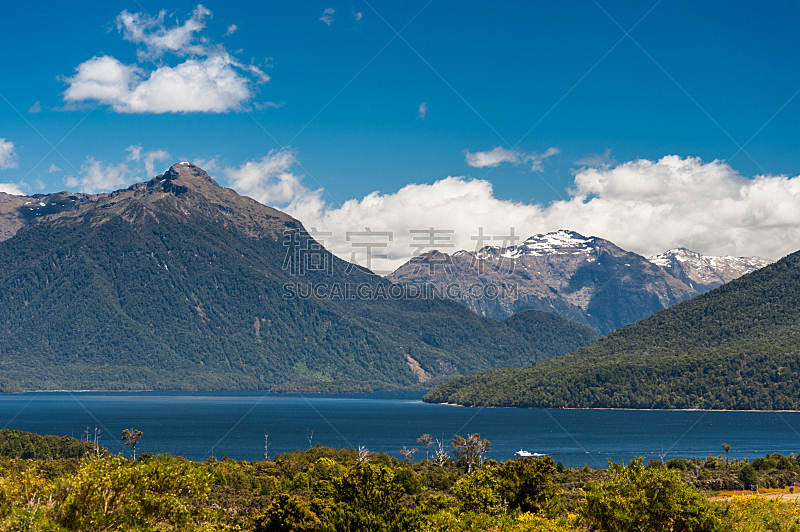 蒂阿瑙,湖,自然美,新西兰,青绿色,瓦卡迪普湖,皇后镇,水,天空,水平画幅