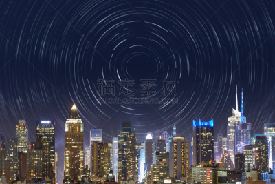 星迹,纽约,在上面,泰晤士广场,都市风光,曼哈顿时代广场,旅游目的地,水平画幅,夜晚,无人
