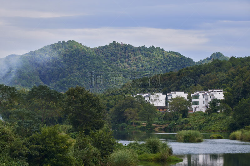 古老的,住房,圣巴泰勒米岛,瓷器,江西省,黄山山脉,安徽省,天空,水平画幅,墙