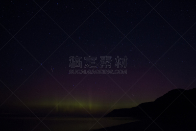 极光,自然,天空,美,美国,湖岸,水平画幅,绿色,星星,夜晚