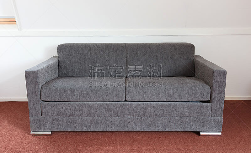 沙发,极简构图,软垫,新的,灰色,座位,水平画幅,无人,时尚,装饰物