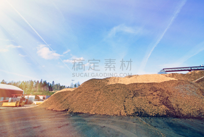 生物质,蓝色,器材箱,天空,木制,化石燃料,水平画幅,无人,工厂,生物学