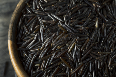 野生米,有机食品,干的,黑色,黑糯米,黑米,印度香米,膳食纤维,农业,健康保健