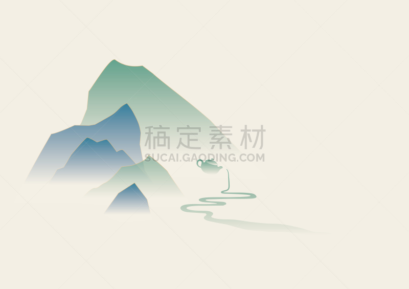 背景,概念,山,东方人,水墨画,茶,传统,云景,复古风格,禅宗