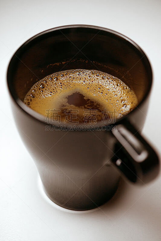 咖啡杯,垂直画幅,早餐,无人,早晨,泡沫饮料,咖啡,黑色,杯,摄影