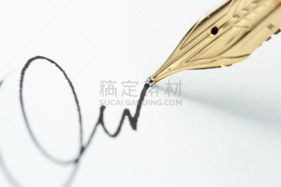 墨水笔,黄金,水平画幅,无人,墨水,特写,白色,彩色图片,黄色,水笔