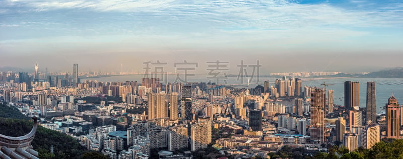 居住区,深圳,全景,海湾,天空,水平画幅,无人,户外,什刹海,都市风景