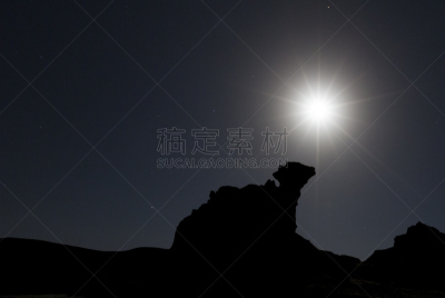 沙岩,阿根廷,始新世时代,天空,公园,水平画幅,沙子,夜晚,月亮,巨大的