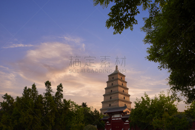 宝塔,野外动物,巨大的,丘陵鹅,天空,水平画幅,无人,户外,过去,非凡的