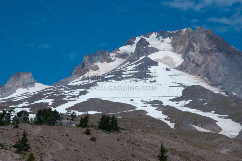 胡德雪山,火山,俄勒冈州,俄勒冈郡,水平画幅,山,雪,冰河,无人,摄影