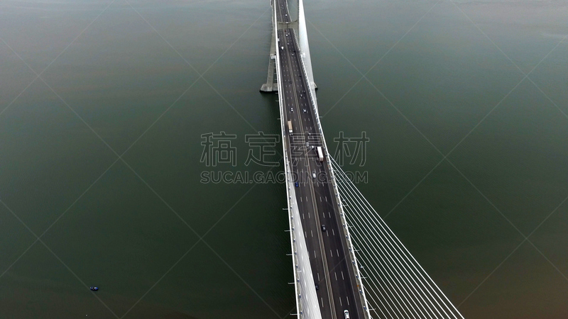 瓦斯科·达·伽马大桥,里斯本,葡萄牙,塔霍河,里斯本区,水,水平画幅,高视角,无人,大西洋