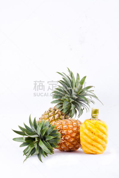 去皮的,熟的,菠萝,食品,健康食物,水果,白色背景,分离着色,枫树的翅果,维生素A