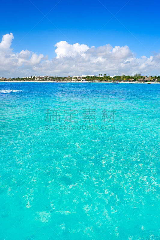 爱库马尔,海滩,玛雅文明,海岸线,加勒比海地区,垂直画幅,水,天空,沙子,无人