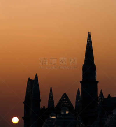 城堡,冰雕,代表,黑龙江省,哈尔滨,垂直画幅,公园,雪,旅行者