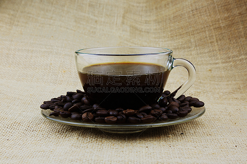 咖啡杯,咖啡豆,大口袋,太空,褐色,爪哇,咖啡馆,水平画幅,无人,早晨