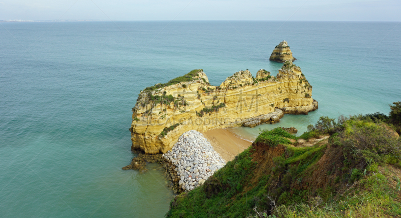 阿尔加威,海岸线,野外动物,唐娜安娜县,阿尔布费拉,拉各斯,悬崖,法鲁区,水平画幅,岩石