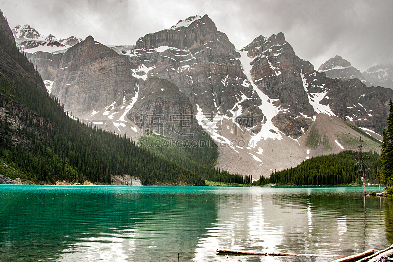 梦莲湖,水平画幅,雪,无人,户外,自然美,天气,加拿大,环境