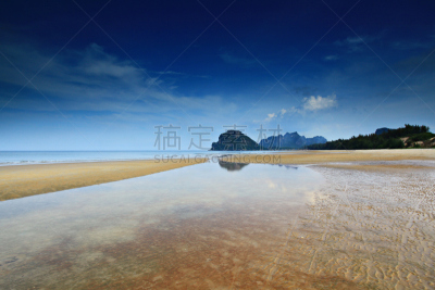 春蓬,海湾,涛岛,巴蜀,自然,水平画幅,沙子,无人,蓝色,夏天