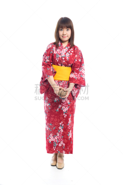 和服,兰花,迷人,女人,衣服,白色背景,石斛,艺妓,京都市,传统服装