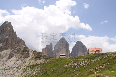 背景,三只动物,六白云岩,瓦雷多三尖峰,山景城,天空,洛矶山脉,威尼托大区,水平画幅,雪