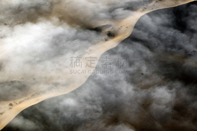 苏丝斯黎,在上面,雾,纳米比亚,埃诺奥克沙漠,早晨,云景,比例,云,橙色