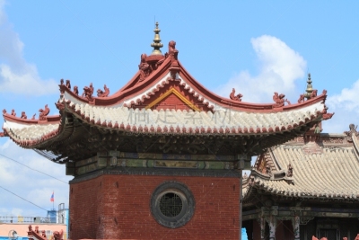 乌兰巴托,美洲驼羊,修道院,水平画幅,佛,建筑,亚洲,远古的,蒙古,genghis khan
