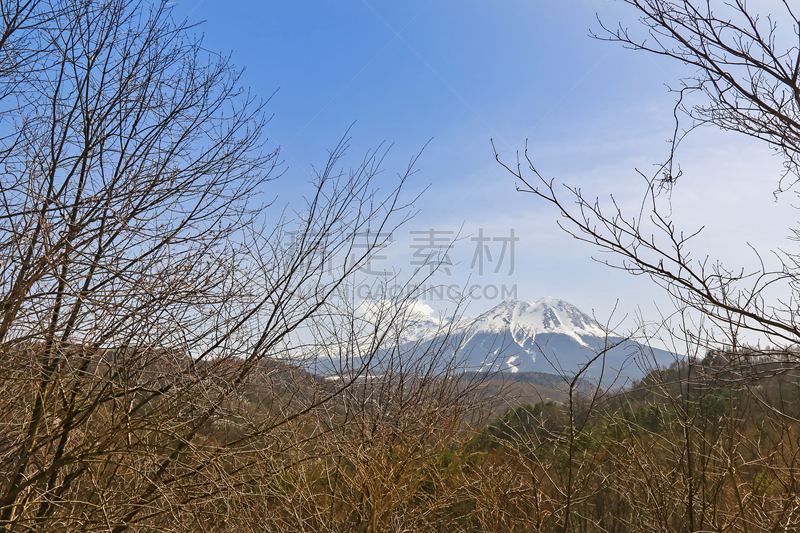 春天,山,背景,自然,天空,灵性,里山,名古屋,水平画幅,地形