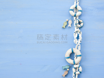 缩帆结,蓝色背景,留白,水平画幅,木制,无人,蓝色,夏天,乡村风格,安全带