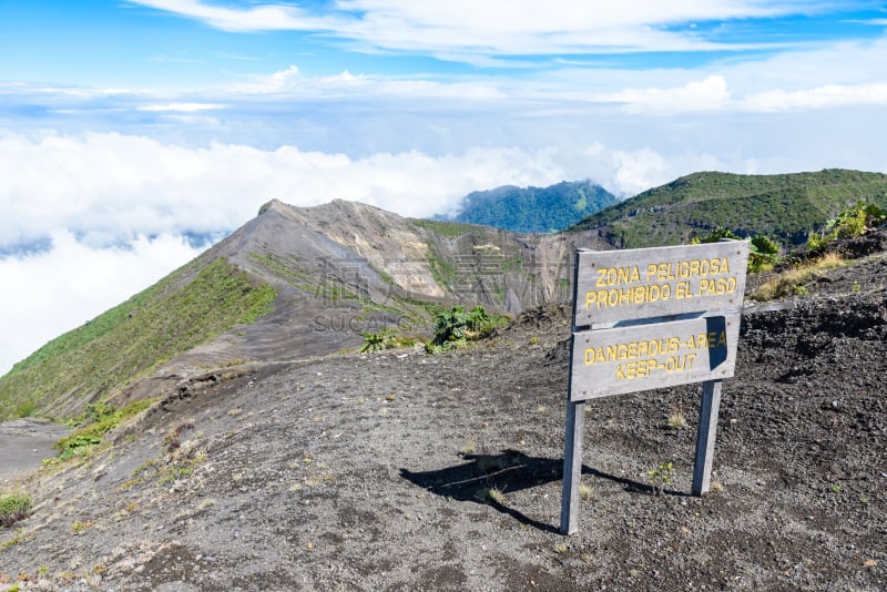 伊拉苏火山,哥斯达黎加,火山湖,卡塔戈省,硫磺,地震,浓烟,火山口,熔岩,热