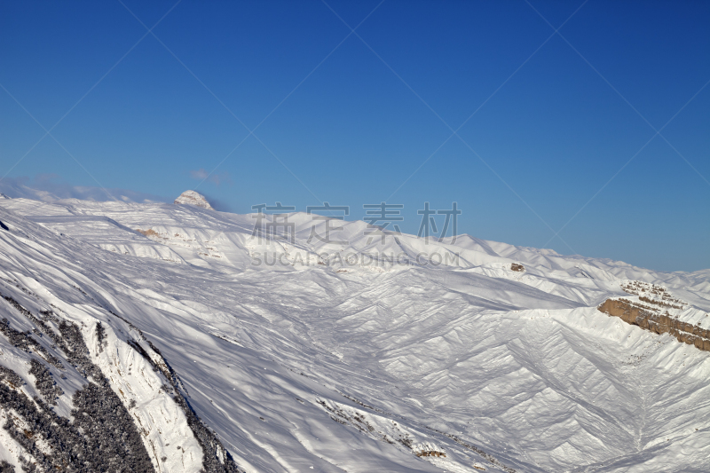 冬天,日光,澳大利亚阿尔卑士山脉,白昼,尼斯,天空,水平画幅,山,雪,无人