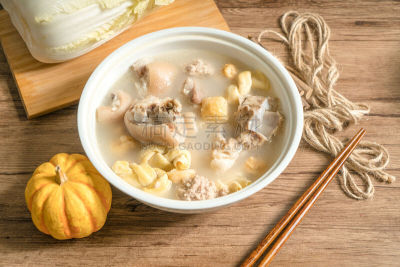 猪蹄,木制,汤,背景,传统,热,清新,香料,食品,中国食品