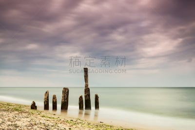 波罗的海,屈赫隆斯博尔恩,黄昏,海岸线,水,天空,水平画幅,云,无人,户外