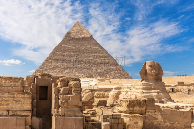埃及,吉萨,开罗,斯芬克斯,寺庙,khafre,法老,蓝色,石材,远古的