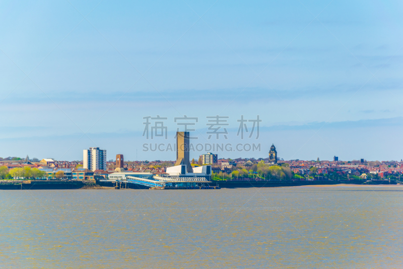 利物浦,英格兰,都市风景,伯根海德,暗色,商用码头,海港,渡轮,英国,著名景点