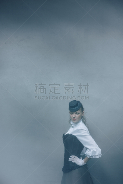秘密,女人,注视镜头,运动模糊,胸衣,蒸汽朋克,演出服,垂直画幅,美,30到39岁