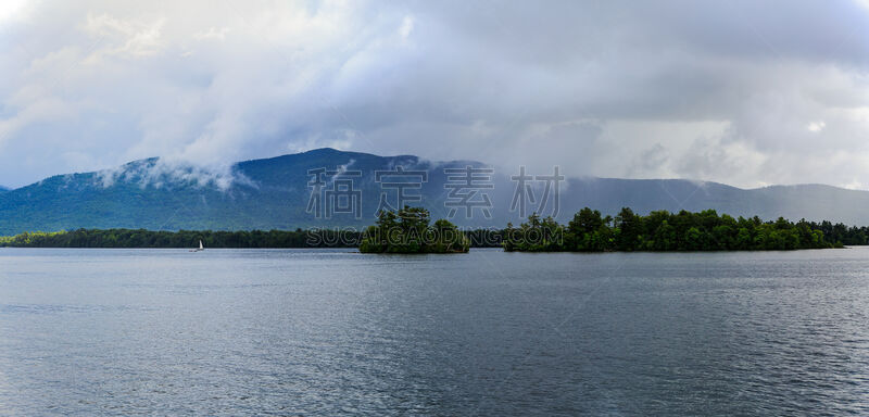 云,雨,暴风雨,乔治湖,脚踏船,水,天空,美,水平画幅,无人