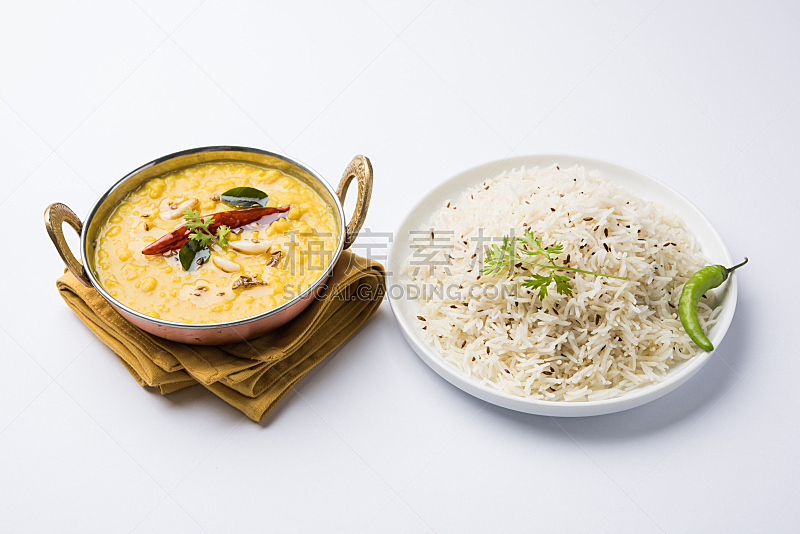 咖喱,食品,印度次大陆人,传统,选择对焦,上菜,白色背景,米,分离着色,奉承