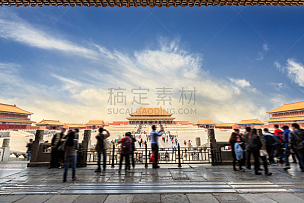 故宫,北京,大量人群,禁止的,博物馆,宫殿,大门,世界遗产,国际著名景点,屋顶