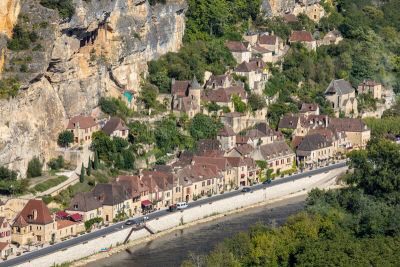 法国,拉侯克—加吉特城,多尔多涅河,乡村,风景,旅行者,人,地形,户外,夏天