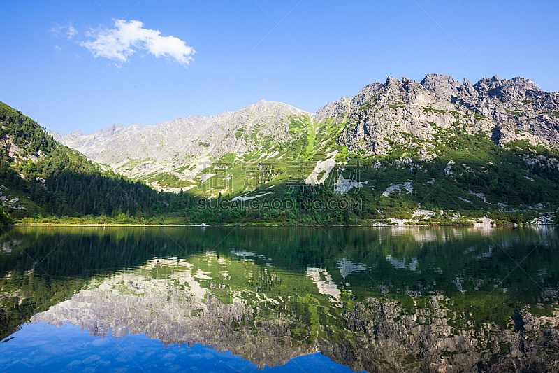 奥地利,湖,阿尔卑斯山脉,蓝色,夏天,自然美,天空,风景,山,在上面