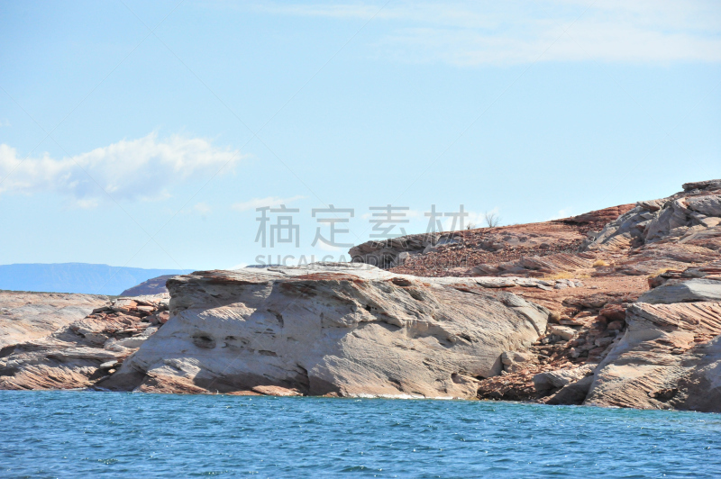 鲍威尔湖,沙漠岩漆,格林水力发电站,水,水平画幅,沙子,无人,岩层,水库,户外