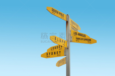 新西兰,cape reinga,方向标,天空,水平画幅,无人,蓝色,海岸地形,户外,斗篷