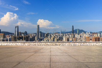 无人,深圳,空白的,建筑外部,室内地面,水平画幅,市区路,当地著名景点,无人机,前景聚焦
