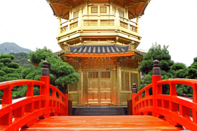 亭台楼阁,南莲园池,唐朝,天空,灵性,水平画幅,无人,当地著名景点,东亚,夏天