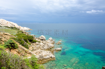撒丁岛,海岸线,自然美,泰斯塔角,水,天空,水平画幅,沙子,无人