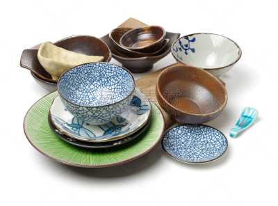 碗,盘子,洞,空碗,大量物体,art deco风格,褐色,古董,空白的,陶瓷工艺品