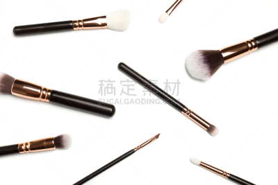 扑面粉,化妆刷,化妆用品,商品,白色背景,画笔,彩妆,分离着色,布置,布置