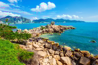 芽庄,东方石景花园,越南,视力,斗篷,著名景点,海岸线,园林,户外,天空